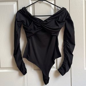NWT Black Cinching Bodysuit Size Medium